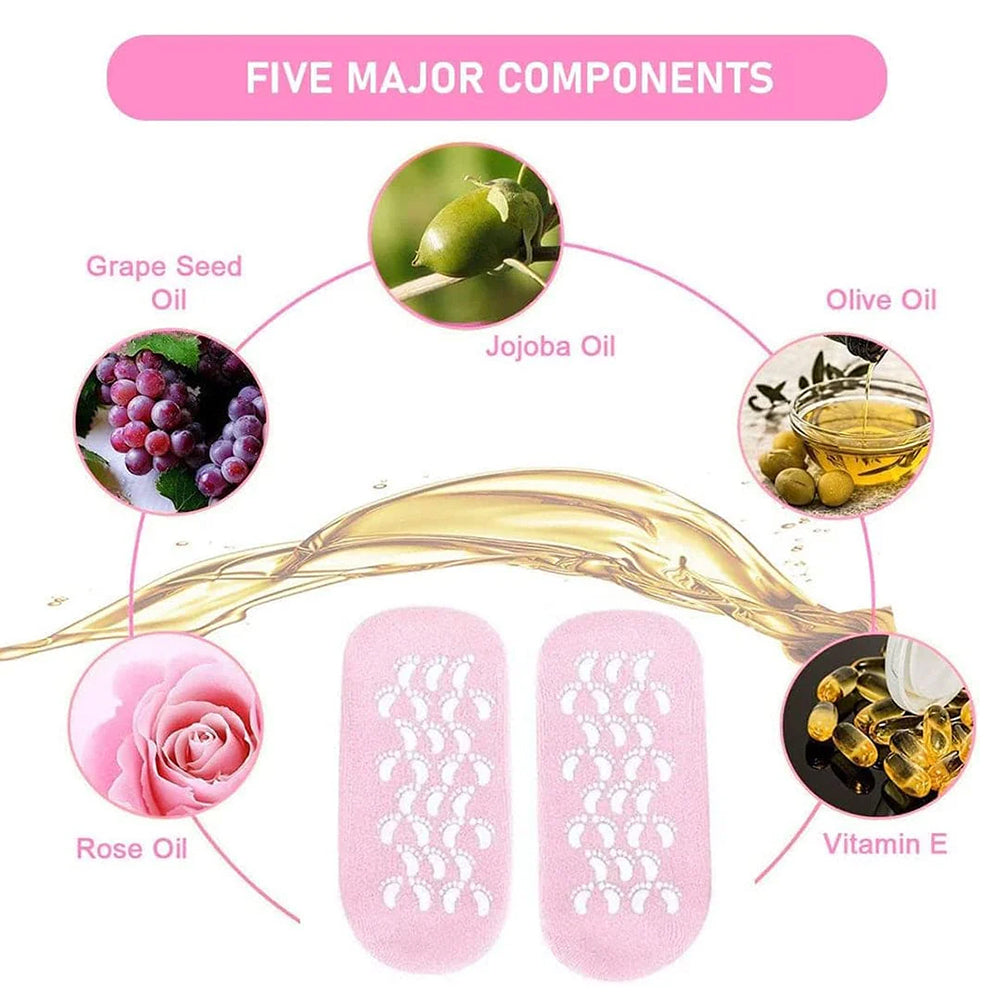 Heal Cracked Heels in 7–10 Days Moisturizing Gel Socks – 47% OFF