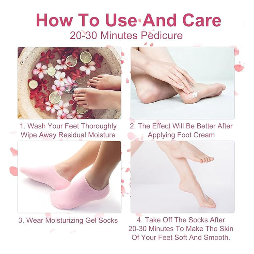 Heal Cracked Heels in 7–10 Days Moisturizing Gel Socks – 47% OFF