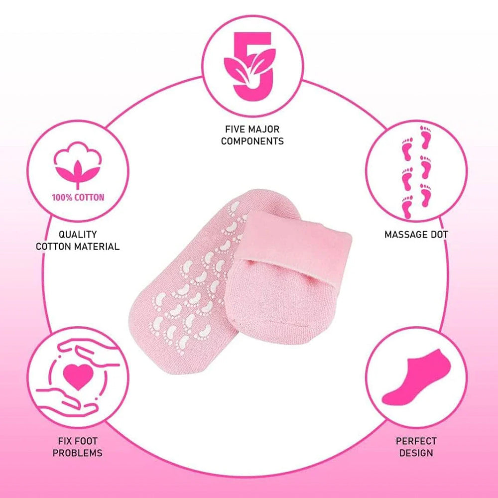 Heal Cracked Heels in 7–10 Days Moisturizing Gel Socks – 47% OFF