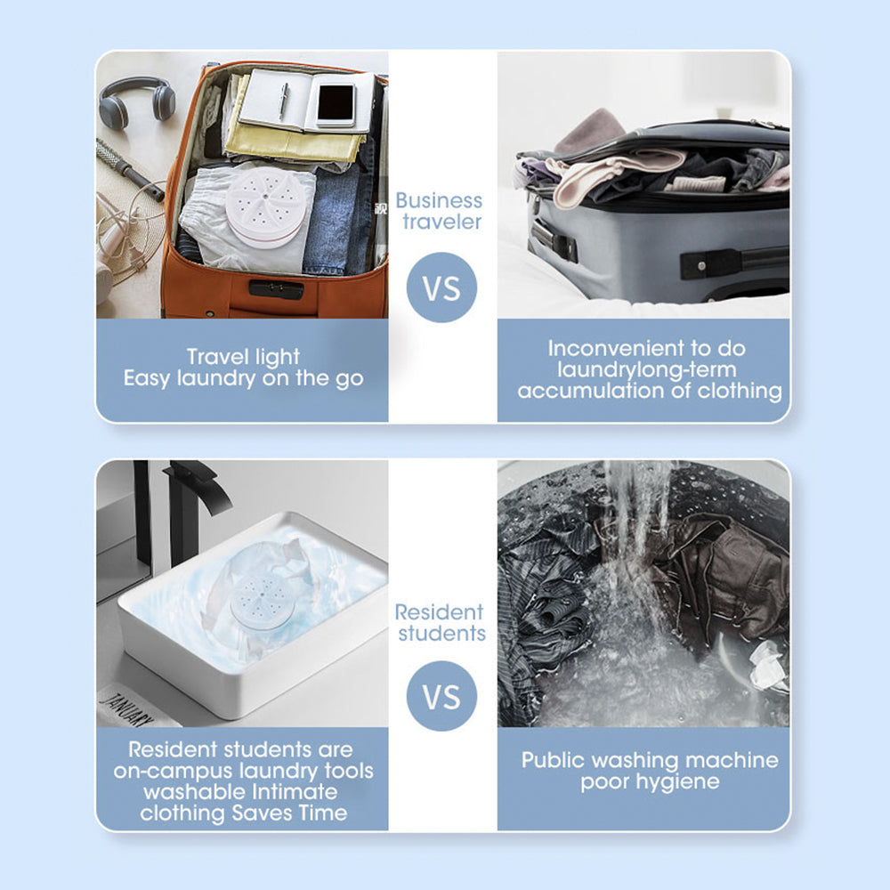 Wash Small Clothes Anywhere in Minutes Mini USB Washing Machine – 30% OFF