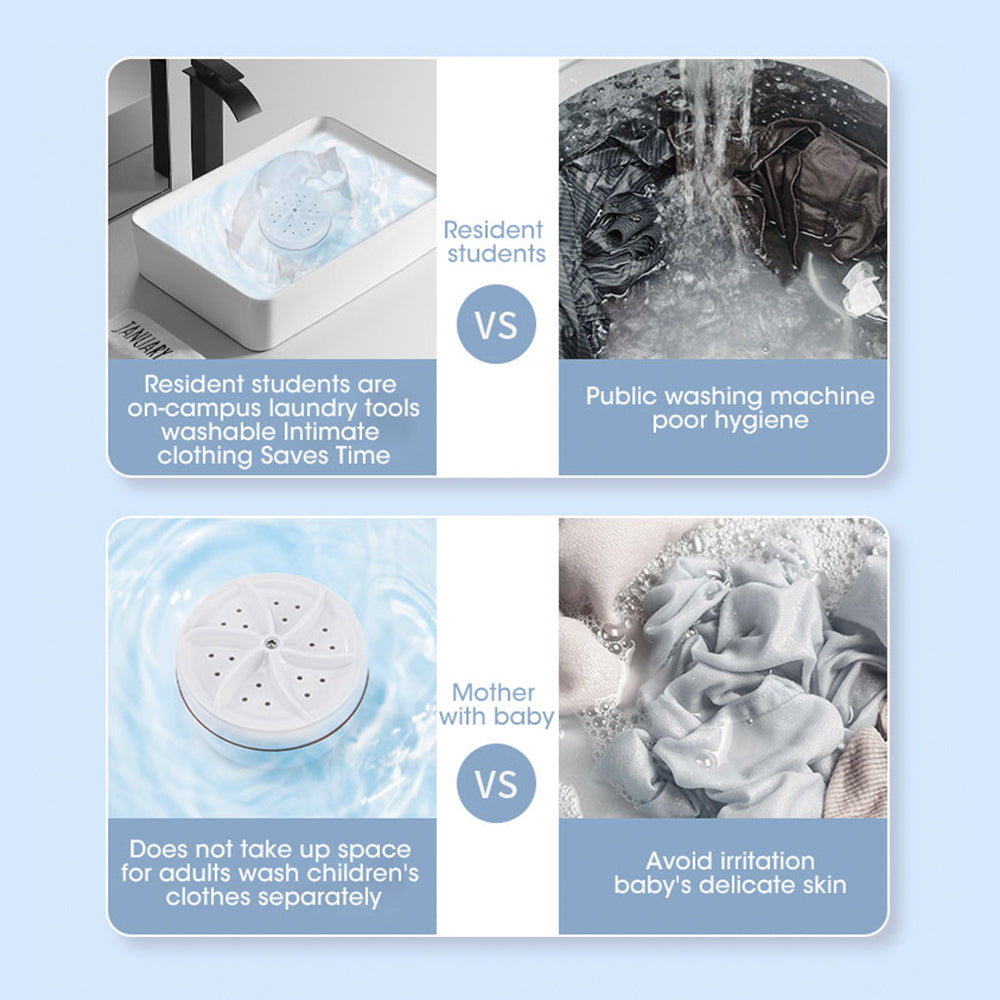 Wash Small Clothes Anywhere in Minutes Mini USB Washing Machine – 30% OFF